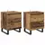 vidaXL Nočna omarica 2 pcs Star les 40 x 35 x 50 cm Konstruiran les