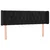 LED uzglavlje crno 163x16x78/88 cm baršunasto