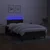 vidaXL Box spring postelja z vzmetnico LED črna 120x190 cm blago