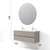 Skye Decor Set kupatilskog ormarića sa umivaonikom i ogledalom, 2 dela, Sivi
