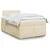 Vidaxl Box spring postelja z vzmetnico krem 120x200 cm blago