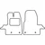 Textile car mats Ford Transit / Tourneo Custom 2012-2018 (front, 2 pcs, with fixings)