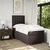 Vidaxl Box spring postelja z vzmetnico temno rjava 100x200 cm blago