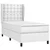 Vidaxl Box spring postelja z vzmetnico bel 100x200 cm umetno usnje