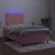 Krevet box spring s madracem LED ružičasti 120x200cm baršunasti