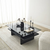 HANAH HOME Sto za dnevnu sobu Saga Rectangle Black Fume