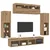 Set TV komoda Zidne 6 pcs hrast artisan Konstruirano drvo
