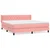 Greatstore Box spring postelja z vzmetnico roza 160x200 cm žamet