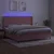Vidaxl Box spring postelja z vzmetnico LED roza 200x200 cm žamet