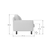 Atelier del Sofa Trosed Sparrow 3, 223x89x87cm, Sivi