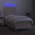 Vidaxl Box spring postelja z vzmetnico LED krem 100x200 cm blago
