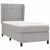 Vidaxl Box spring postelja z vzmetnico svetlo siva 80x200 cm blago