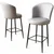 HANAH HOME Set 4 barske stolice Uras Grey Black