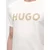 HUGO Majica Dulivio temno bež/bela