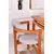 Hanah home Set trpezarijski sto i 4 trpezarijske stolice Cheri 4S Hrast-Krem