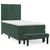 Den Box spring postelja z vzmetnico temno zelena 100x200 cm žamet
