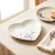 Northix Porcelanski desertni krožnik v obliki srca, 17,5 x 17 cm