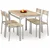 Trpezarijski set MALCOLM 110x70 cm metal/hrast sonoma