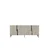 Hanah Home komoda Evva 150, 125 cm, antracit / travertin / srebrna