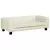 Dječja sofa s tabureom krem 100 x 50 x 30 cm od umjetne kože