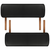VIDAXL črna zložljiva masažna miza s 3 območji in lesenim okvirjem
