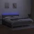 Vidaxl Box spring postelja z vzmetnico LED sv. siva 180x200 cm blago