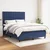 vidaXL vidaXL Box spring postelja z vzmetnico modra 140x200 cm blago, (20896609)