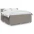 Vidaxl Box spring postelja z vzmetnico taupe 200x200 cm blago