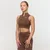 GymBeam Fierce Seamless Sports Bra Brown