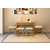 HANAH HOME Vina Mini 06 1005 Oak Cream set : sto, stolice i klupa