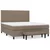 Vidaxl Box spring postelja z vzmetnico taupe 180x200 cm blago