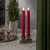 STAR TRADING Sveča LED Flame Stripe, rdeča, 25 cm, vosek, baterija komplet 2 - Razno