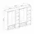 Hanah Home Garderober Kale Plus-7813, 270x210x52 cm, Crno-beli