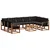 Set vanjskih sofa s jastukom 10 pcs Prirodna i crna