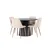 Venture Design Jedilna miza in stol komplet, okrogla miza 120x75 cm, stoli 56x87x49 cm, rjava