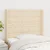 Vidaxl Vzglavje z ušesi krem 103x16x118/128 cm blago