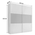 Ormar Sa Kliznim Vratima Includo 225/222/68 cm antracit, bela