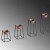 Aberto Design Set dekorativnih saksija GED-018-B, 17x30 cm, Crno-terakota