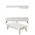 Hanah Home Set TV komoda i klub sto Lyon 3, 4 komada, Krem