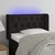 Vidaxl LED posteljno vzglavje črno 83x16x78/88 cm blago