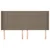 Vidaxl Vzglavje z ušesi taupe 203x16x118/128 cm blago