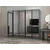 Hanah Home ormar sa reflektujućim staklom Nisa 20629, 225 cm, antracit