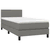 Vidaxl Box spring postelja z vzmetnico LED temno siva 80x200 cm blago