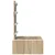 Vidaxl Toaletna mizica Rjava 60 x 40 x 70 cm Konstruiran les