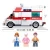 SLUBAN Kocke, ambulantno vozilo sa figurama 328kom (A072636)