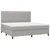 Vidaxl Box spring postelja z vzmetnico LED sv. siva 200x200 cm blago
