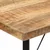 Barski stol 180 x 70 x 107 cm masivno drvo manga i željezo