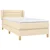 shumee Box spring postelja z vzmetnico krem 90x190 cm blago