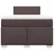 Vidaxl Box spring postelja z vzmetnico temno rjava 120x190 cm blago