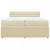 Vidaxl Box spring postelja z vzmetnico krem 200x200 cm blago